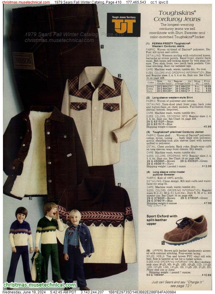1979 Sears Fall Winter Catalog, Page 410