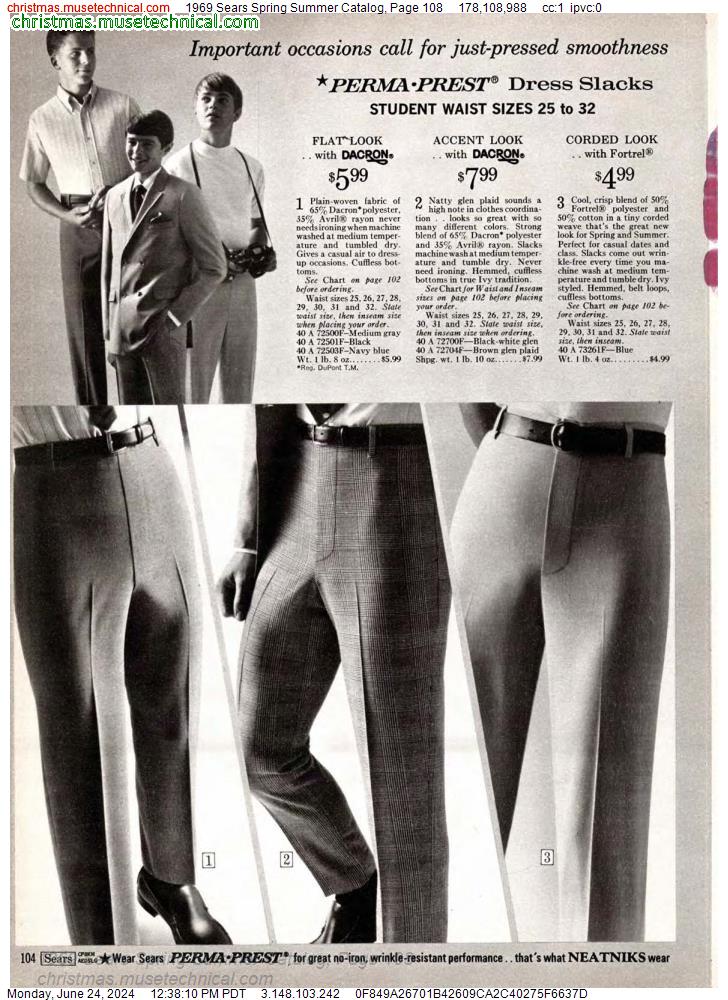 1969 Sears Spring Summer Catalog, Page 108