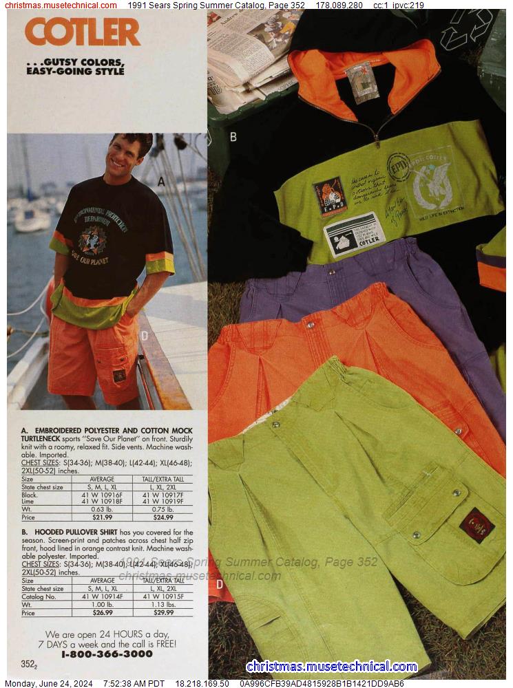 1991 Sears Spring Summer Catalog, Page 352