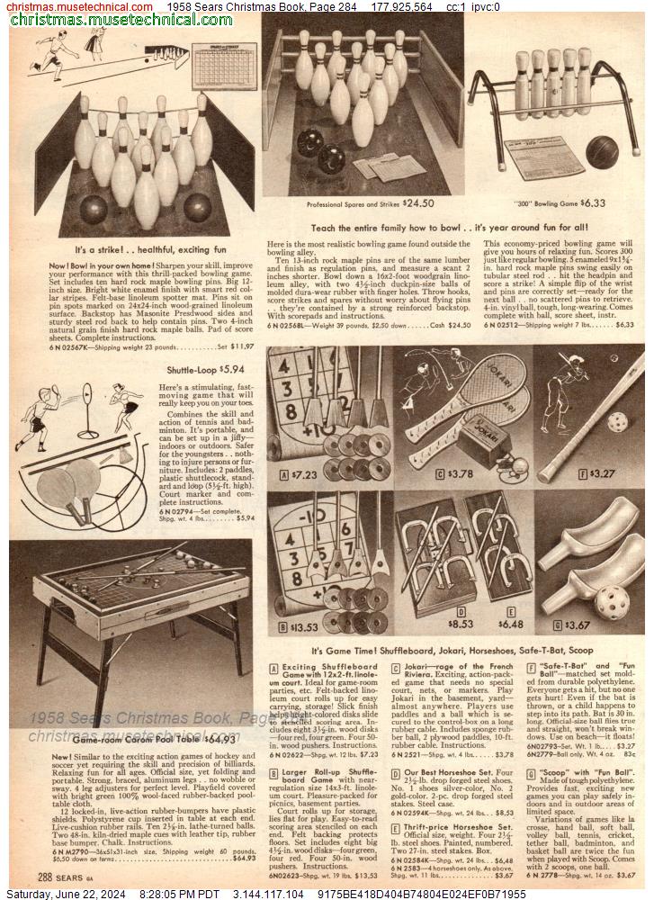 1958 Sears Christmas Book, Page 284