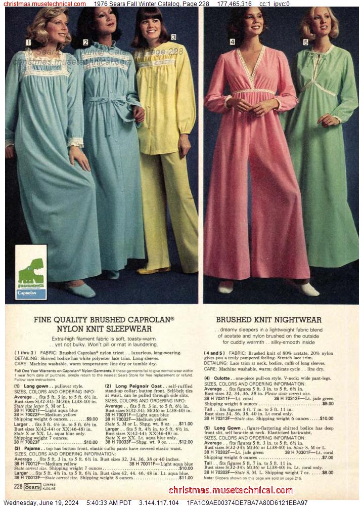 1976 Sears Fall Winter Catalog, Page 228