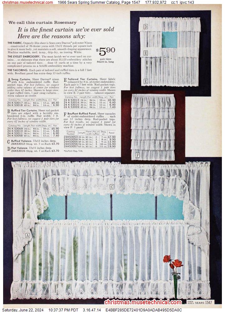 1966 Sears Spring Summer Catalog, Page 1547