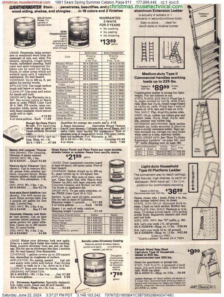 1981 Sears Spring Summer Catalog, Page 811