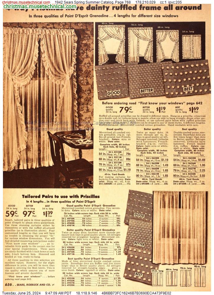 1942 Sears Spring Summer Catalog, Page 768