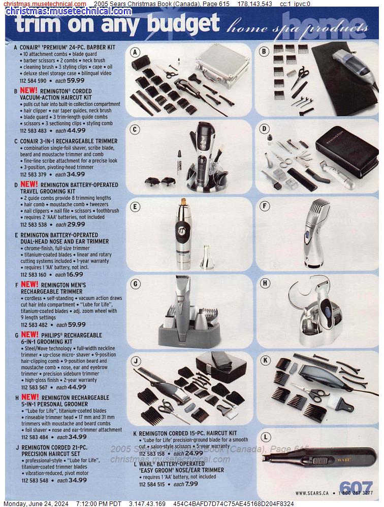 2005 Sears Christmas Book (Canada), Page 615