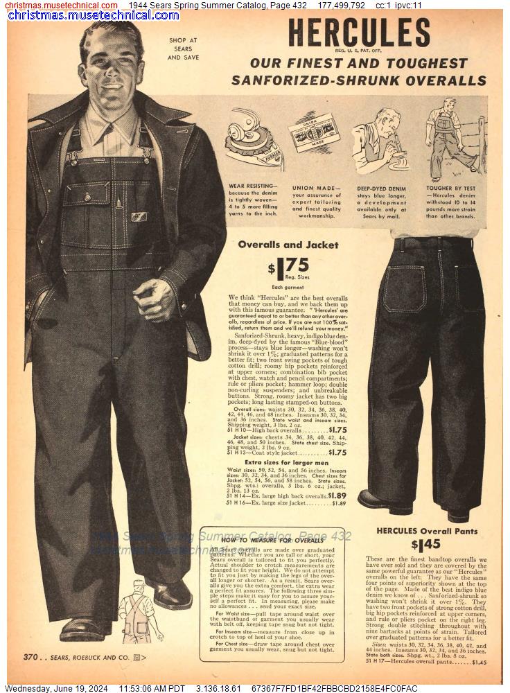 1944 Sears Spring Summer Catalog, Page 432