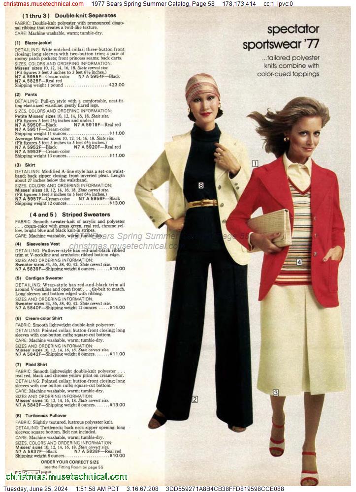 1977 Sears Spring Summer Catalog, Page 58