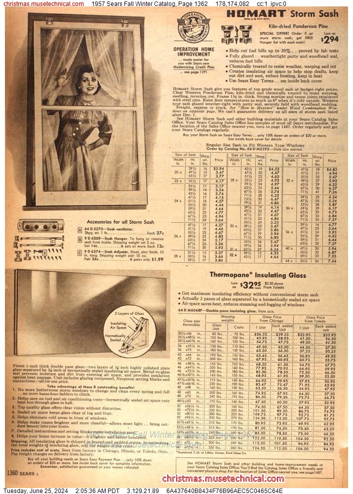1957 Sears Fall Winter Catalog, Page 1362