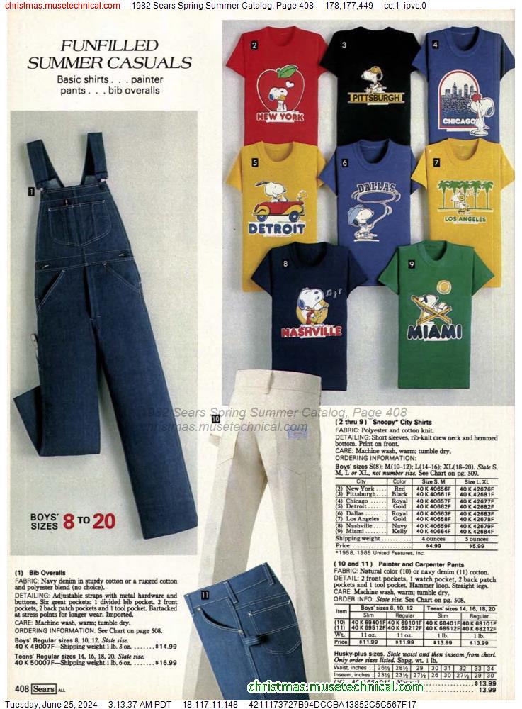 1982 Sears Spring Summer Catalog, Page 408