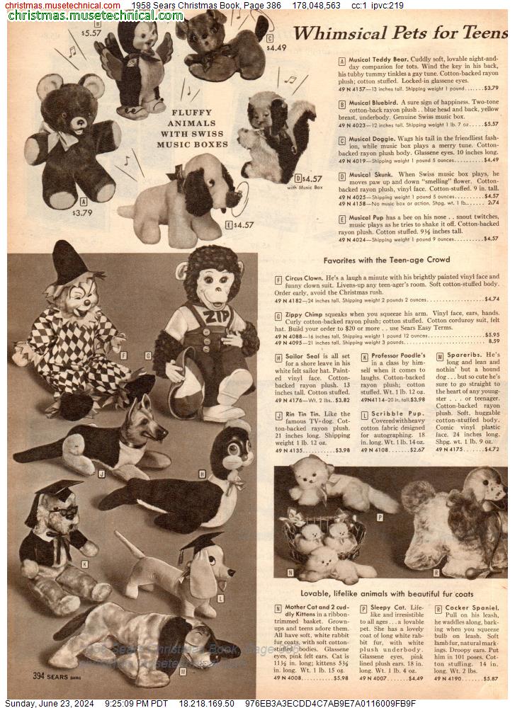 1958 Sears Christmas Book, Page 386