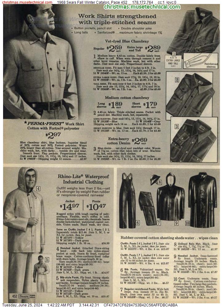 1968 Sears Fall Winter Catalog, Page 452