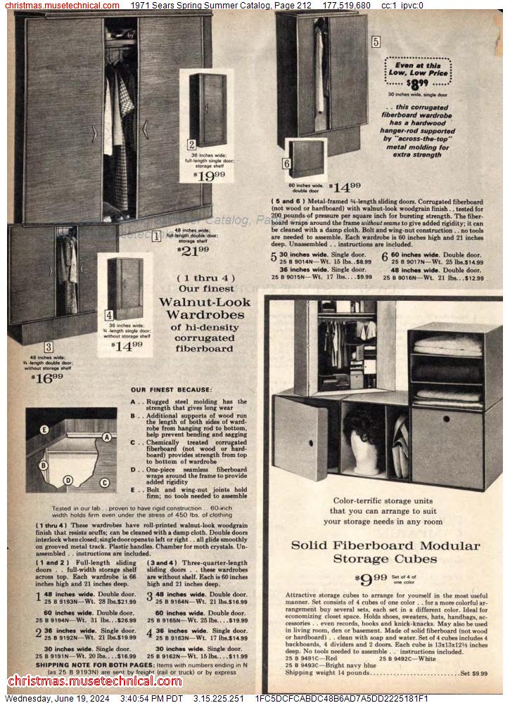 1971 Sears Spring Summer Catalog, Page 212