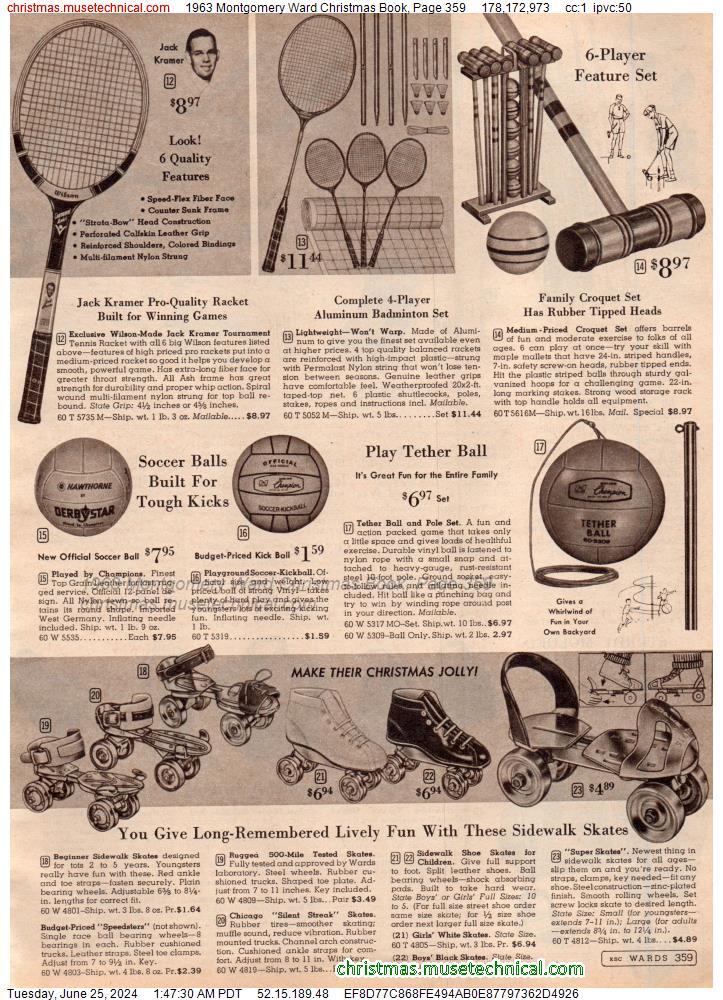 1963 Montgomery Ward Christmas Book, Page 359