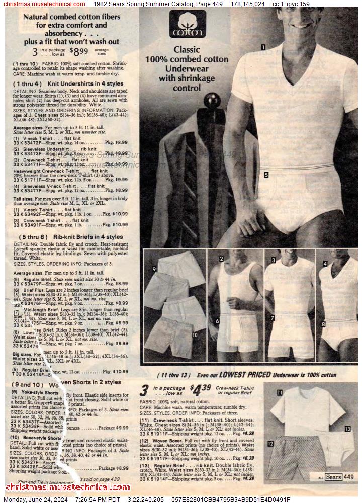 1982 Sears Spring Summer Catalog, Page 449