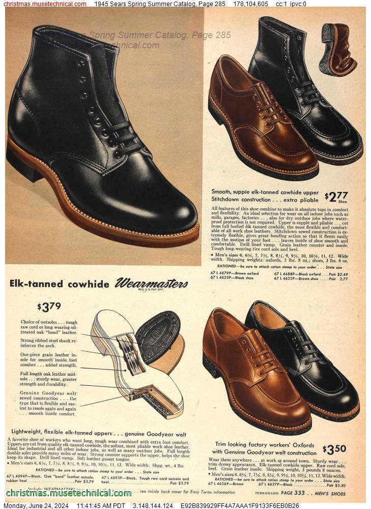 1945 Sears Spring Summer Catalog, Page 285