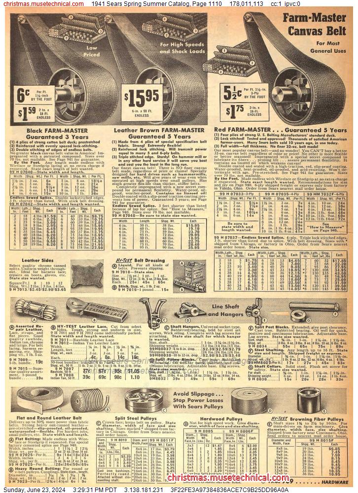 1941 Sears Spring Summer Catalog, Page 1110
