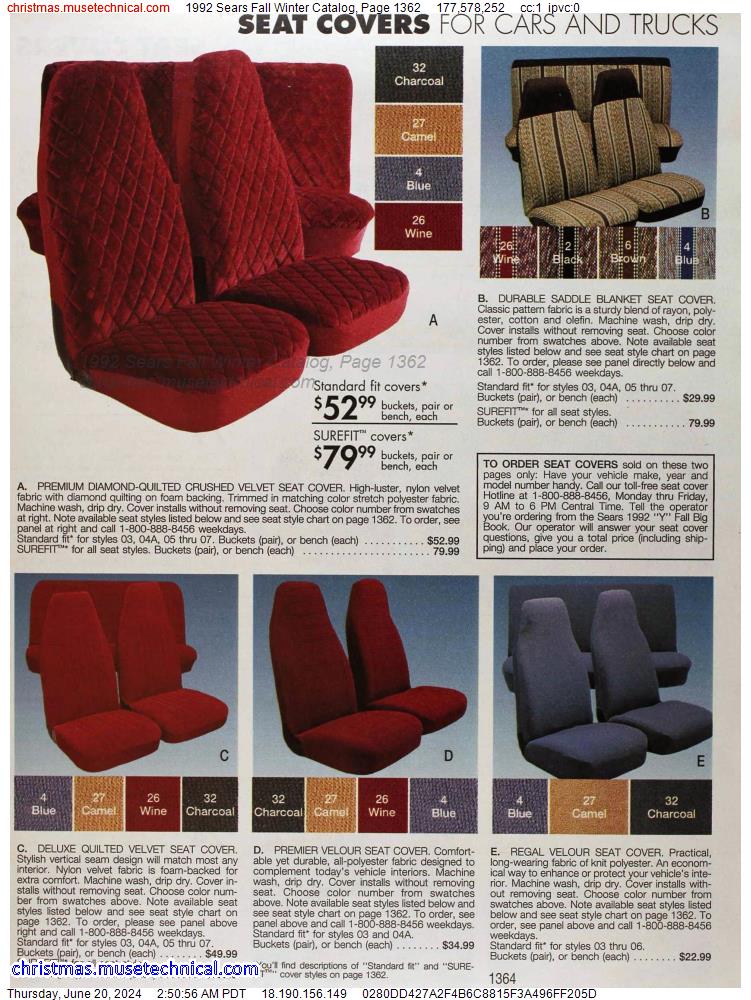 1992 Sears Fall Winter Catalog, Page 1362