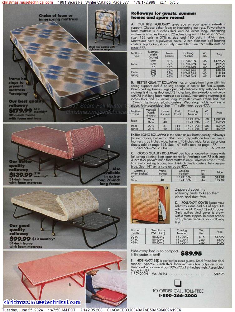 1991 Sears Fall Winter Catalog, Page 577