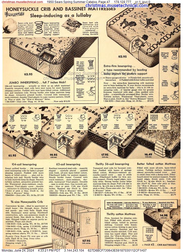 1950 Sears Spring Summer Catalog, Page 47
