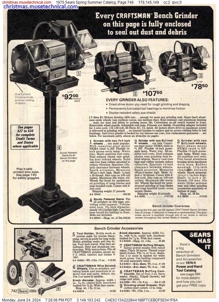 1975 Sears Spring Summer Catalog, Page 746