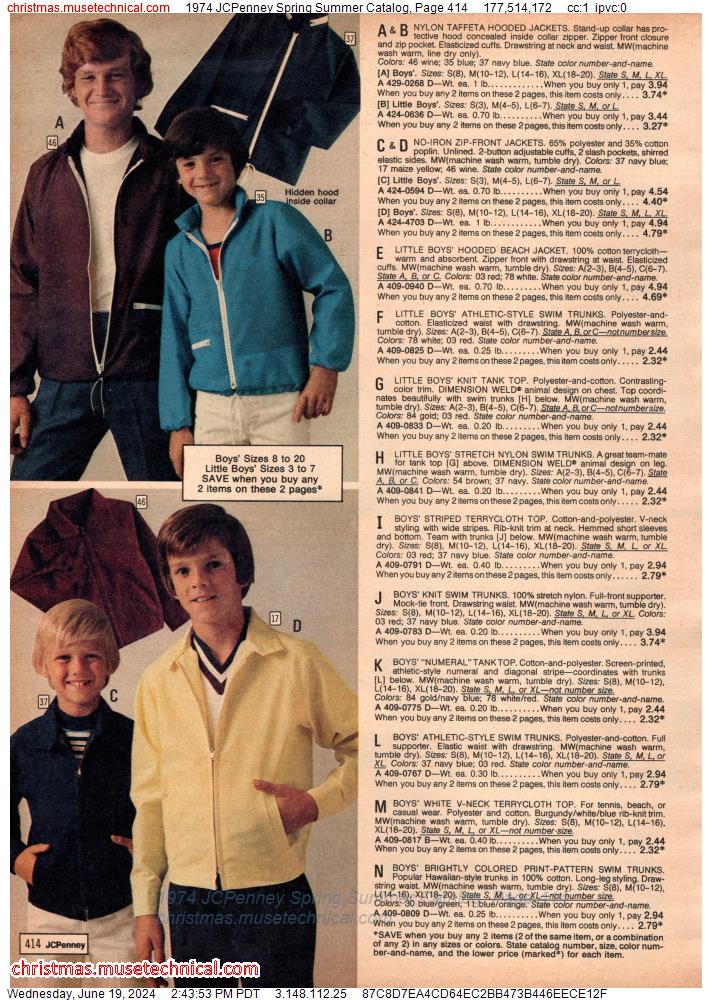 1974 JCPenney Spring Summer Catalog, Page 414