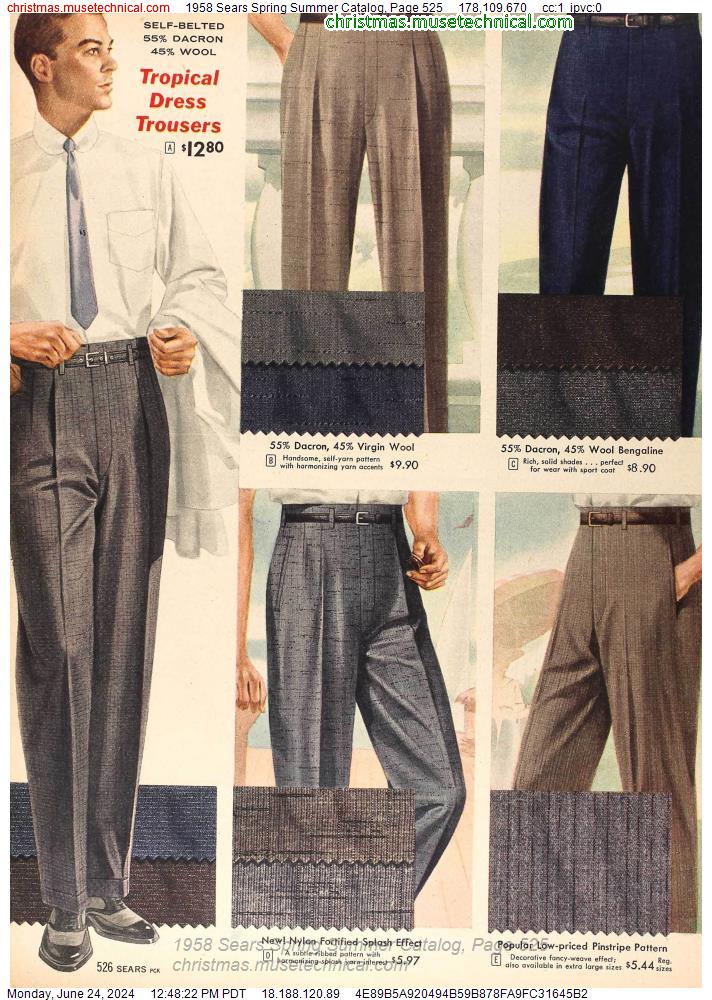 1958 Sears Spring Summer Catalog, Page 525