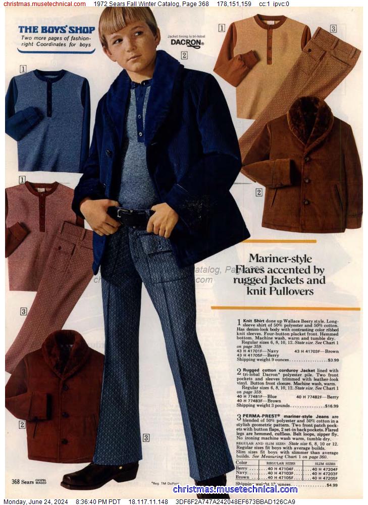 1972 Sears Fall Winter Catalog, Page 368