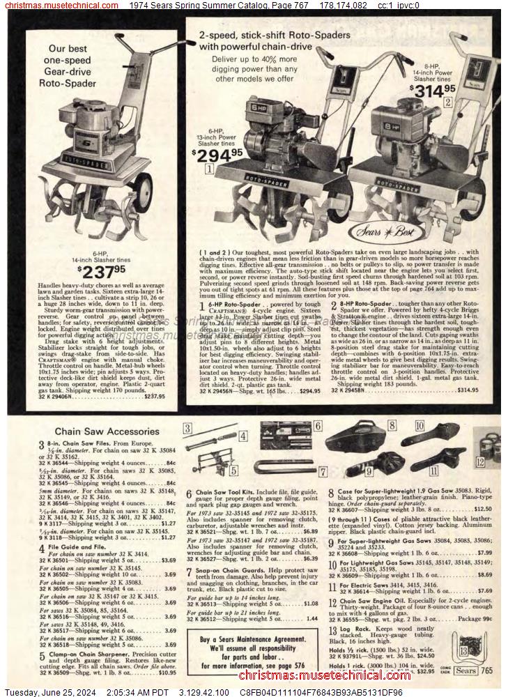 1974 Sears Spring Summer Catalog, Page 767
