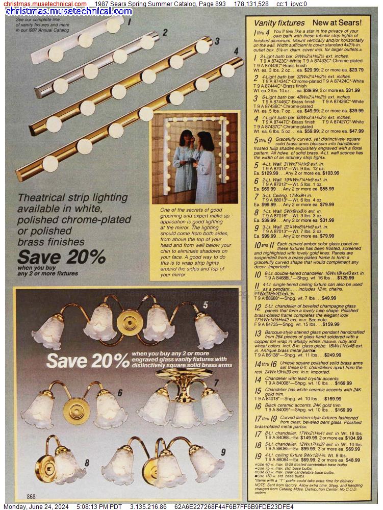 1987 Sears Spring Summer Catalog, Page 893