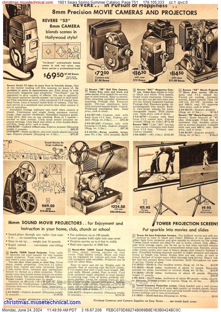 1951 Sears Spring Summer Catalog, Page 751