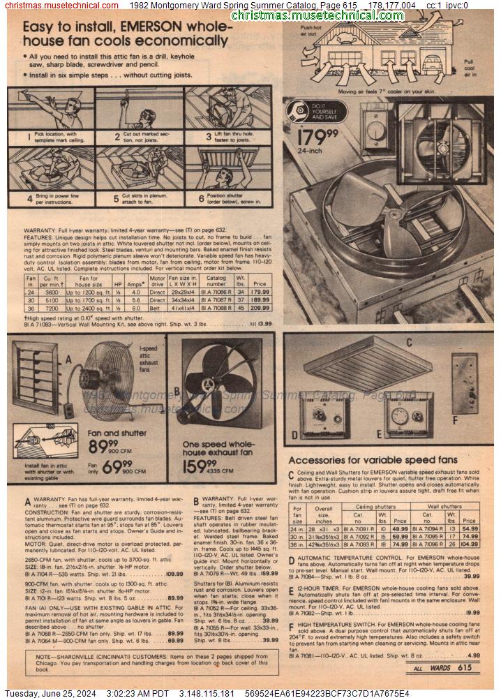 1982 Montgomery Ward Spring Summer Catalog, Page 615