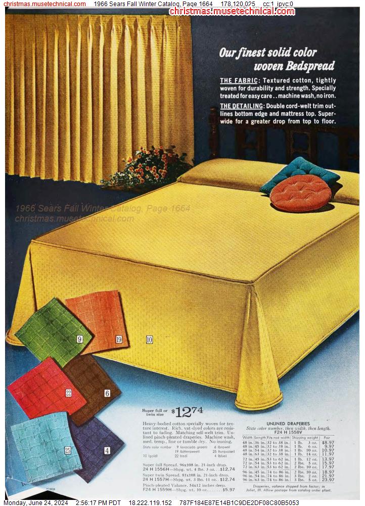 1966 Sears Fall Winter Catalog, Page 1664