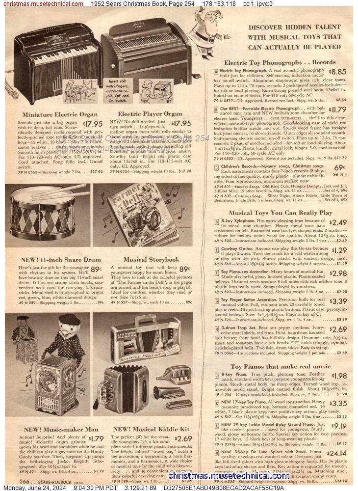 1952 Sears Christmas Book, Page 254
