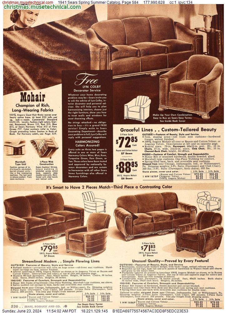 1941 Sears Spring Summer Catalog, Page 584