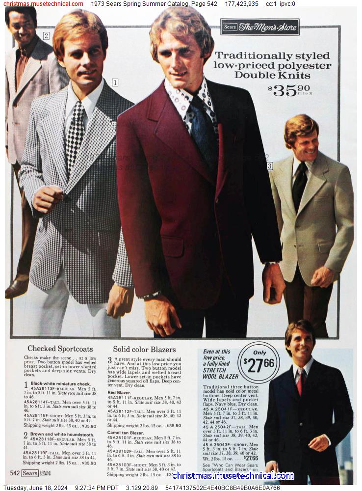 1973 Sears Spring Summer Catalog, Page 542