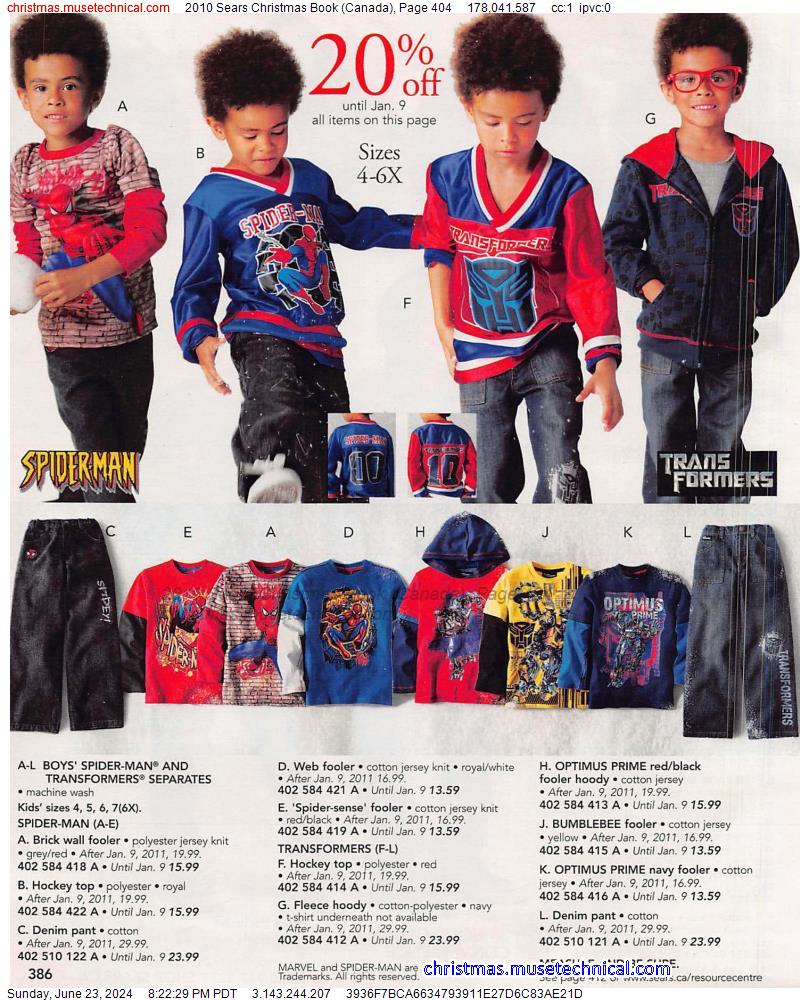 2010 Sears Christmas Book (Canada), Page 404