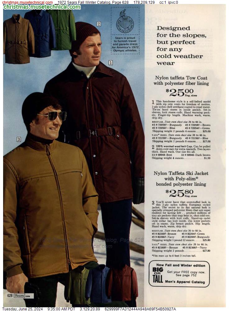 1972 Sears Fall Winter Catalog, Page 628