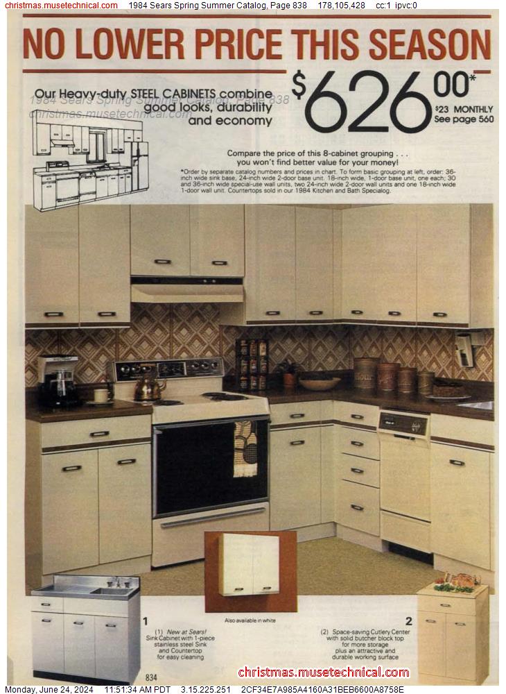 1984 Sears Spring Summer Catalog, Page 838