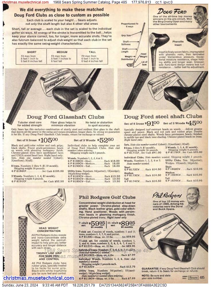 1968 Sears Spring Summer Catalog, Page 485