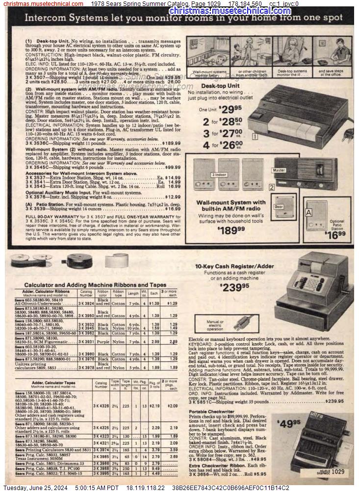 1978 Sears Spring Summer Catalog, Page 1029