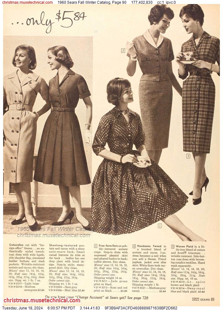 1960 Sears Fall Winter Catalog, Page 90