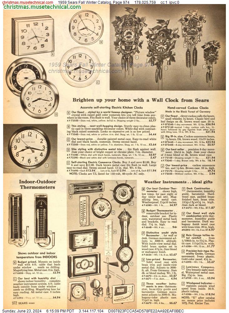 1959 Sears Fall Winter Catalog, Page 974