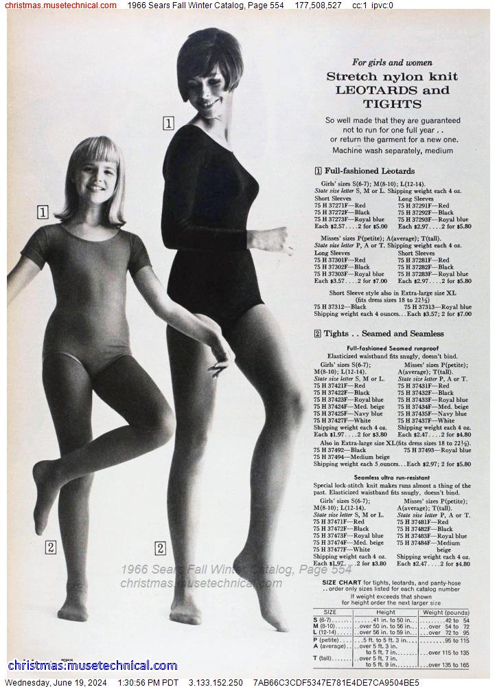 1966 Sears Fall Winter Catalog, Page 554