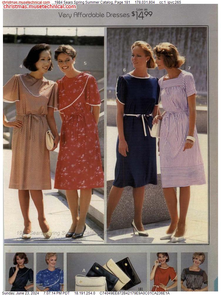 1984 Sears Spring Summer Catalog, Page 181