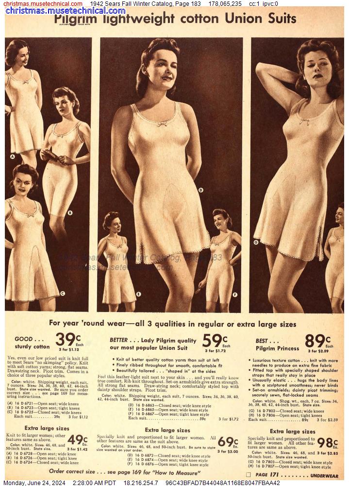 1942 Sears Fall Winter Catalog, Page 183