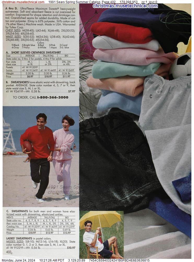 1991 Sears Spring Summer Catalog, Page 402
