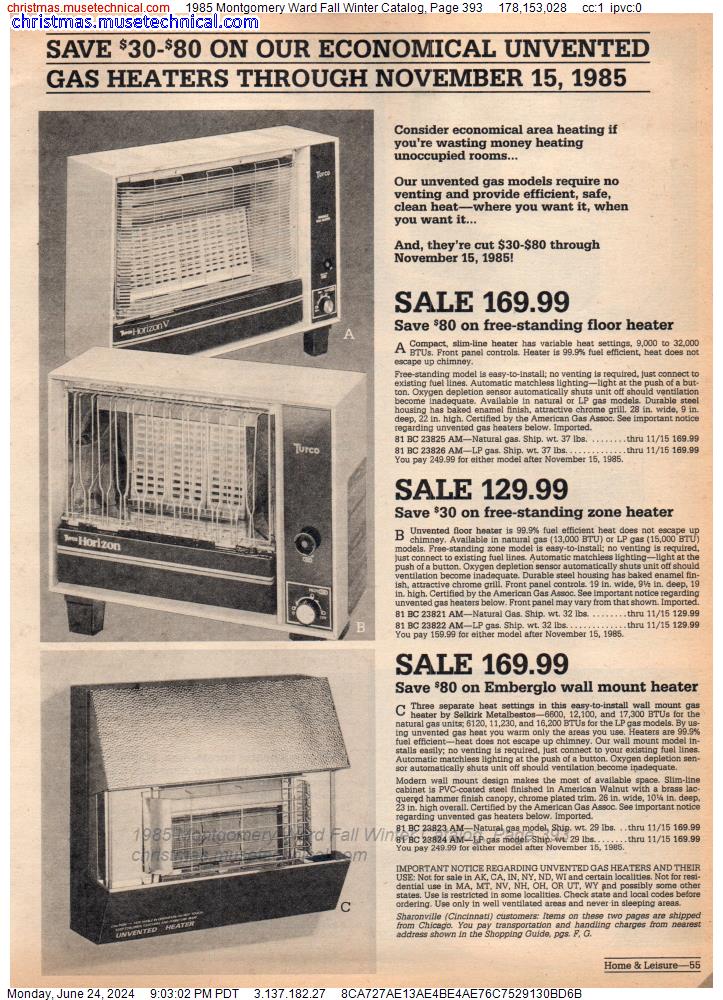 1985 Montgomery Ward Fall Winter Catalog, Page 393