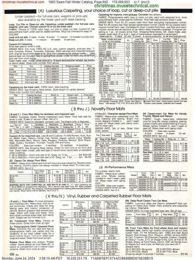 1983 Sears Fall Winter Catalog, Page 692