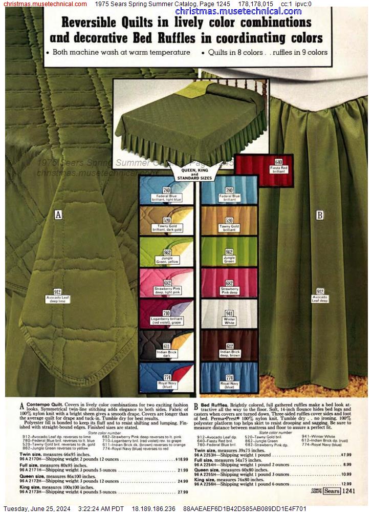 1975 Sears Spring Summer Catalog, Page 1245