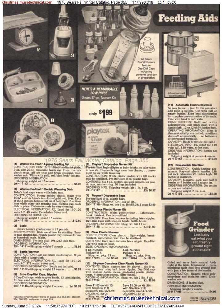 1976 Sears Fall Winter Catalog, Page 355